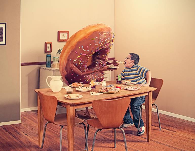 Información sobre alimentación sana, estrategia contra la obesidad