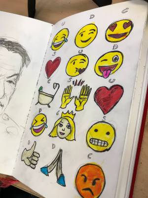 Santiago dibujó los emojis que más usa el equipo de Dos y Punto Santiago dibujó los emojis que más usa el equipo de Dos y Punto