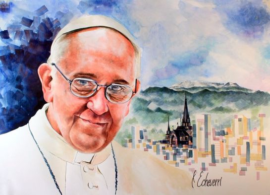 Bendición y firma del papa Francisco, eso obtuvo el cuadro de un pintor colombiano: Bendición y firma del papa Francisco, eso obtuvo el cuadro de un pintor colombiano Bendición y firma del papa Francisco, eso obtuvo el cuadro de un pintor colombiano: Bendición y firma del papa Francisco, eso obtuvo el cuadro de un pintor colombiano