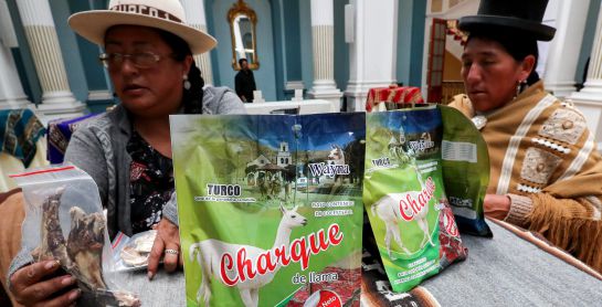 Indígenas de Turco, uno de los mayores productores de carne de Llama, muestran sus productos en la primera versión del concurso "cocina en llamas". Indígenas de Turco, uno de los mayores productores de carne de Llama, muestran sus productos en la primera versión del concurso "cocina en llamas".