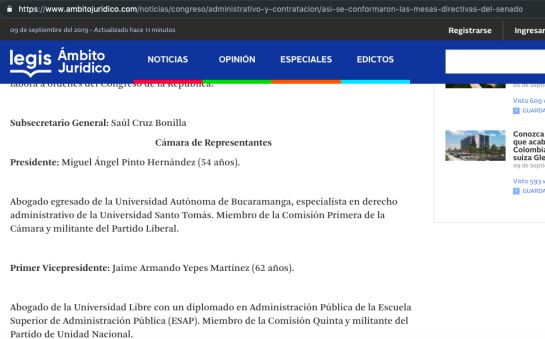 Hojas de vida de los congresistas colombianos.: Congresistas: El abogado, el economista y el administrador que no lo son Hojas de vida de los congresistas colombianos.: Congresistas: El abogado, el economista y el administrador que no lo son