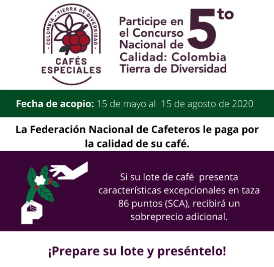 Concurso Colombia, tierra de diversidad: Fedecafé busca los mejores cafés de Colombia Concurso Colombia, tierra de diversidad: Fedecafé busca los mejores cafés de Colombia