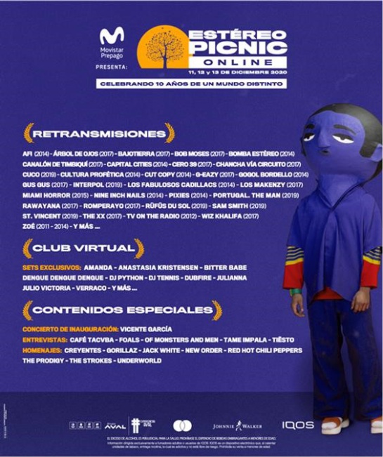 Festival Estéreo Picnic 2020: El Festival Estéreo Picnic 2020 se vivirá de manera virtual Festival Estéreo Picnic 2020: El Festival Estéreo Picnic 2020 se vivirá de manera virtual