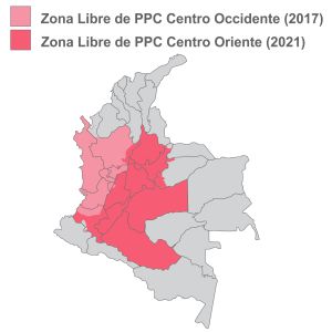 Zonas libres de PPC en Colombia Zonas libres de PPC en Colombia