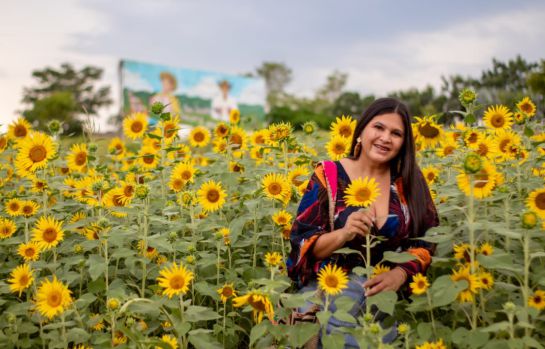 Lina Tapia, nos invita a recorrer el campo de girasoles de la Granja Sibar Lina Tapia, nos invita a recorrer el campo de girasoles de la Granja Sibar