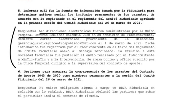 Respuesta del banco BBVA Respuesta del banco BBVA
