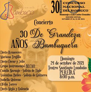 La fundación celebra de manera presencial el Concierto 30 Años de Grandeza Bambuquera La fundación celebra de manera presencial el Concierto 30 Años de Grandeza Bambuquera