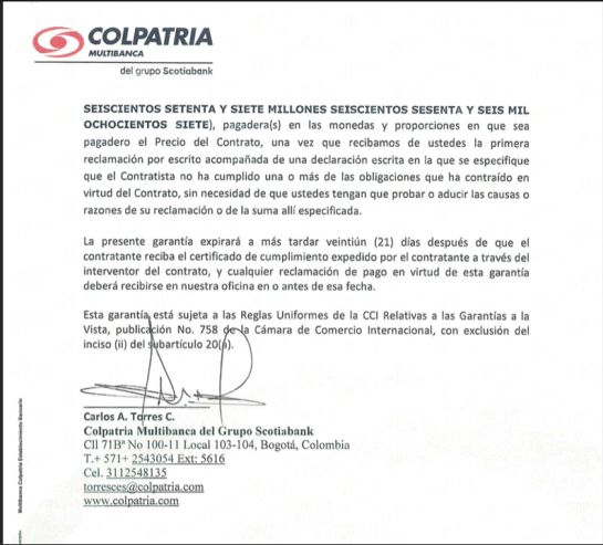 Las garantías bancarias falsas que enredan el alcantarillado de Quibdó Las garantías bancarias falsas que enredan el alcantarillado de Quibdó