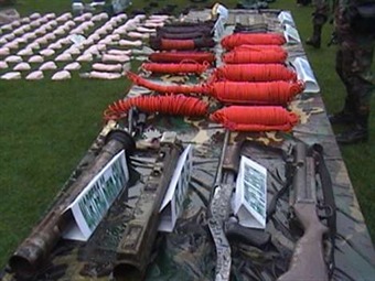 Decomisan explosivos de las Farc en Nariño