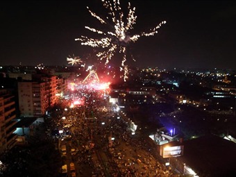 Tahrir celebra con júbilo la expulsión del poder del presidente