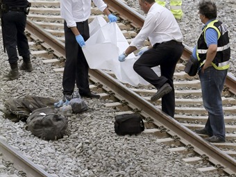 Así fue el momento del accidente del tren en Galicia, España