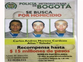 Policía pide a familia de alias Toledo que entregue al joven a la justicia