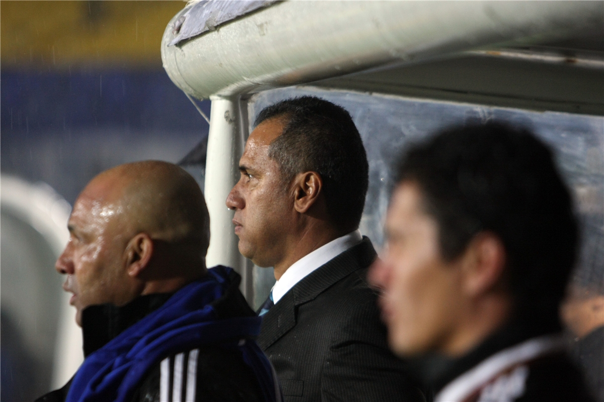 Hernán Torres, en su último partido como técnico de Millonarios