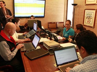 En Sala de Coordinación Consular de Cancillería se monitorean elecciones