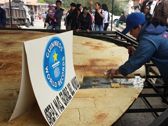 La arepa más grande del mundo la hicieron en Ventaquemada, Boyacá