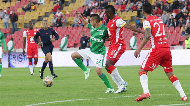 Un gol de Santos Borré le dio el triunfo a Cali sobre Santa Fe en El Campín