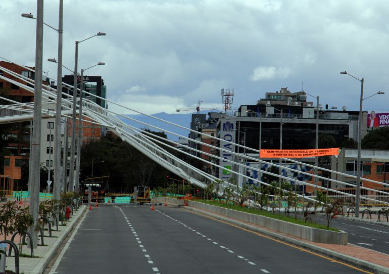 Puente de la Carrera 11 que colapsó en Bogotá