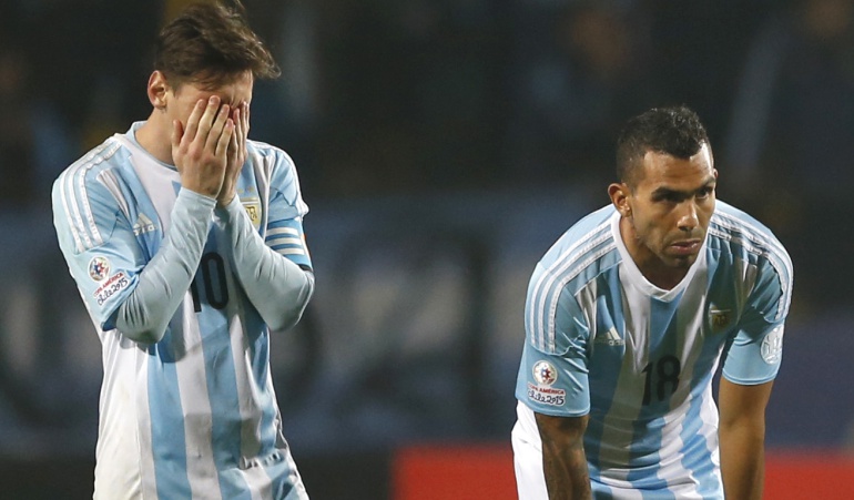 Messi y Carlos Tévez