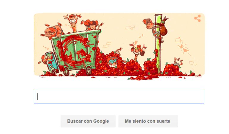 Google celebra la Tomatina con ‘doodle’