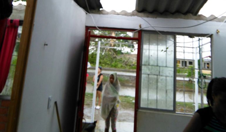 Varias familias afectadas por vendaval en sur de Cartagena