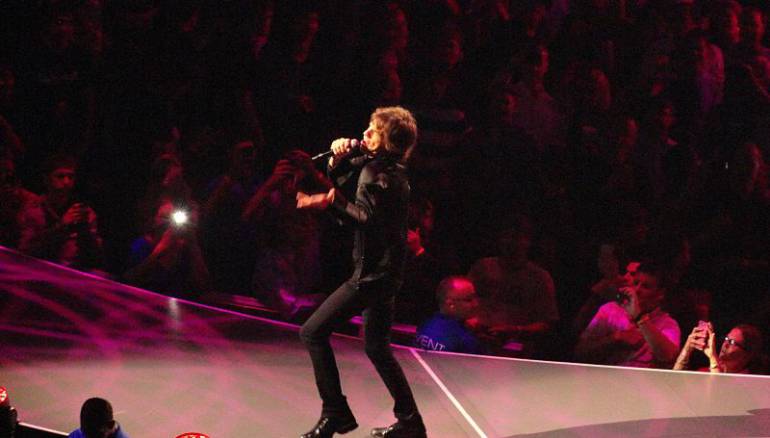 Mick Jagger en concierto.