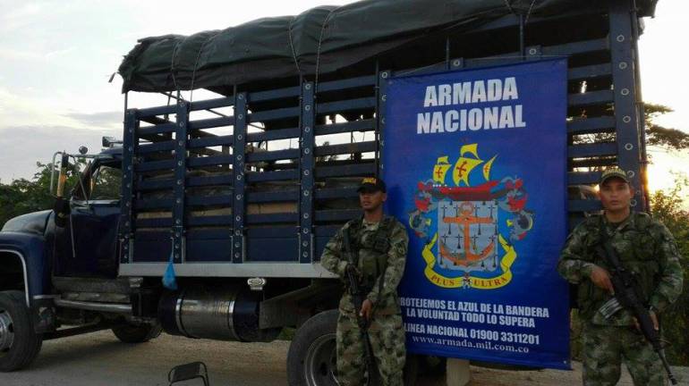 Armada Nacional incauta ocho toneladas de cemento en Bolívar