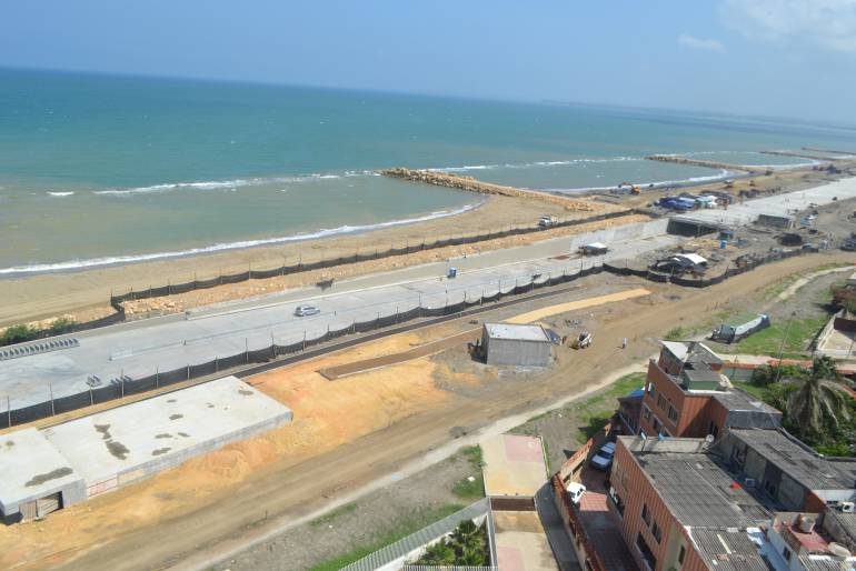 Obras de protección costera retrasan entrega del túnel de crespo en Cartagena