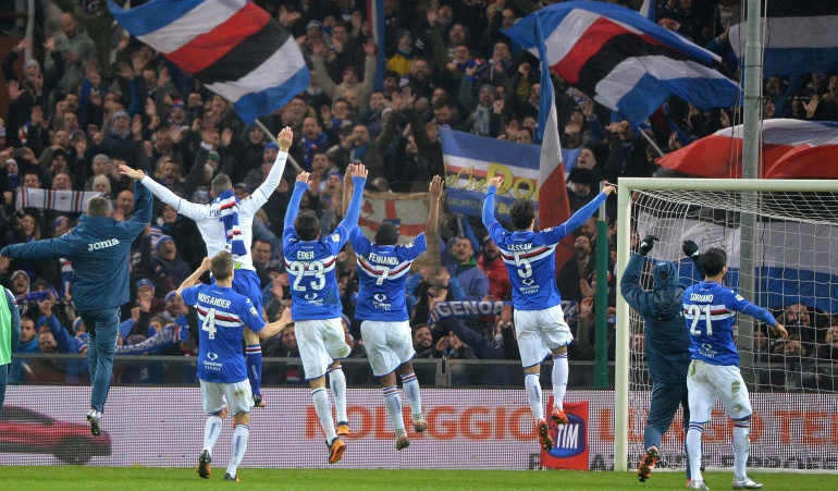 Sampdoria venció 2-3 al Genoa y se aleja de la zona del descenso