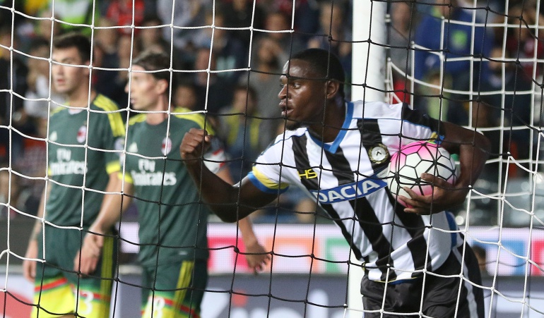 Gol Duván Zapata ante el Carpi: Duván Zapata anotó en la derrota del Udinese frente al Carpi