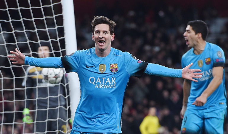 Lionel Messi marcó doblete ante Arsenal