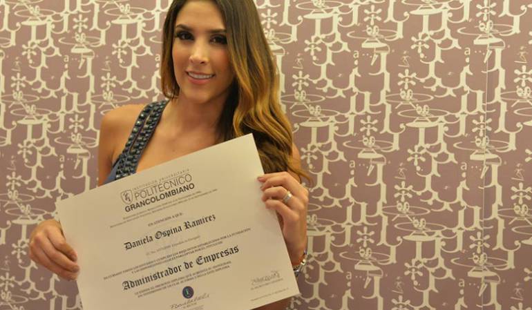 Daniela Ospina termina estudios universitarios: Daniela Ospina se gradúa como administradora de empresas