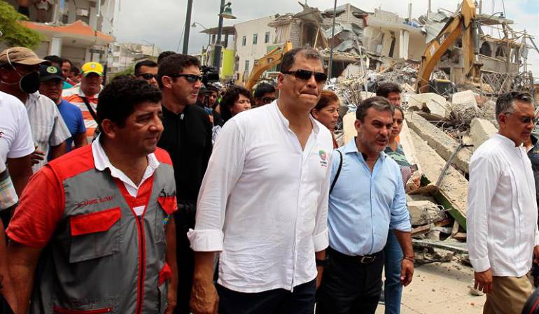 Terremoto Ecuador presidente Rafael Correa: “Aquí nadie pierde la calma, nadie grita o lo mando detenido”: presidente Correa