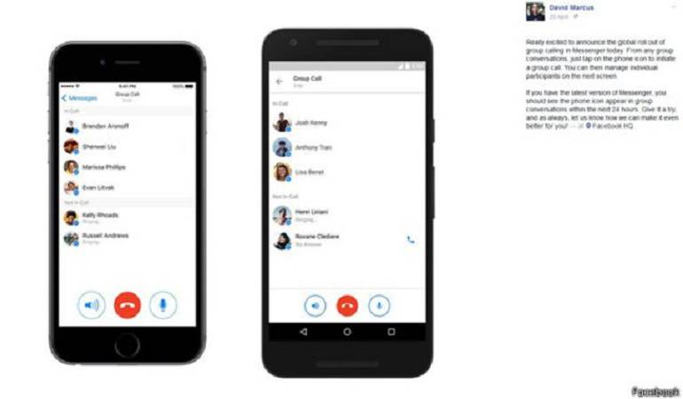 El lanzamiento lo anunció David Marcus, el jefe de Facebook Messenger, directamente a través de la red social.
