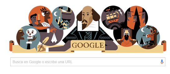 400 años de la muerte de William Shakespeare: Google conmemora a William Shakespeare 400 años de la muerte de William Shakespeare: Google conmemora a William Shakespeare