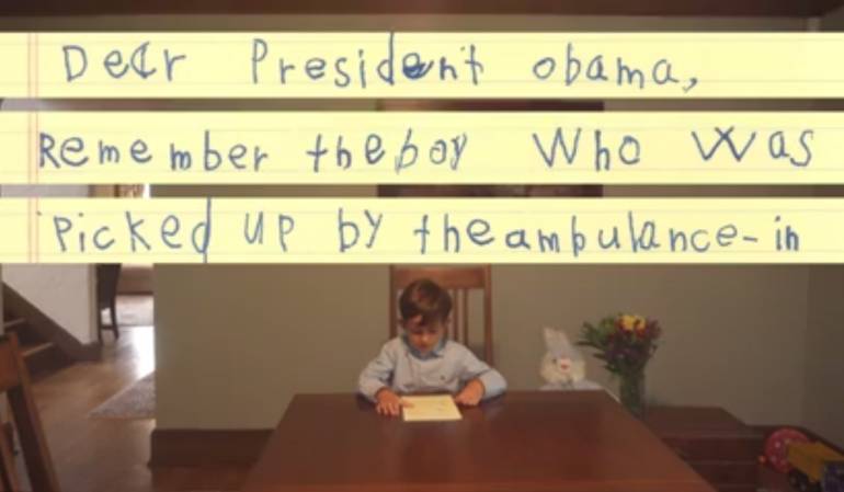 Niño de EE.UU. ofrece a Obama acoger en su casa a Omran, el niño sirio de la ambulancia