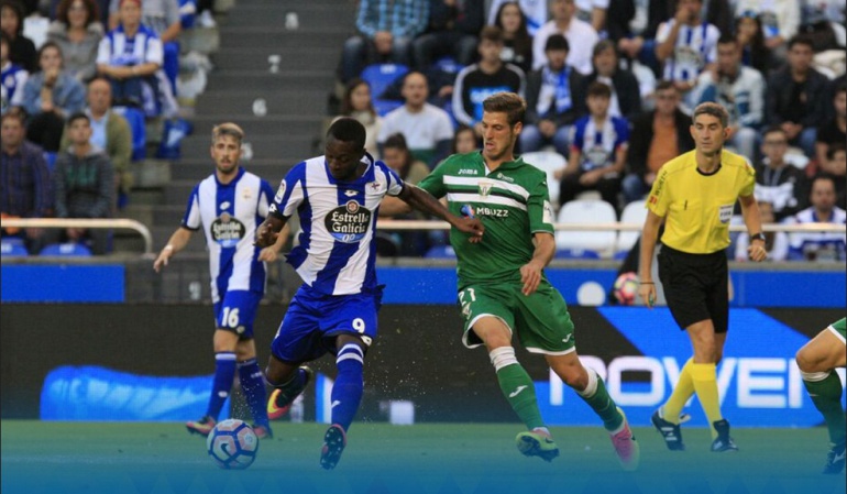 Marlos Moreno Liga Santander: Marlos vuelve a la titular del Dépor en la derrota 1-2 ante Leganés