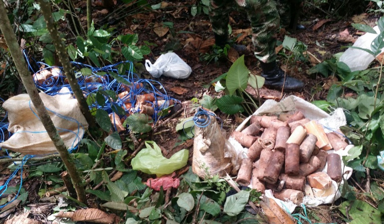 Antes del plebiscito las Farc destruirán explosivos en sus caletas del Yarí