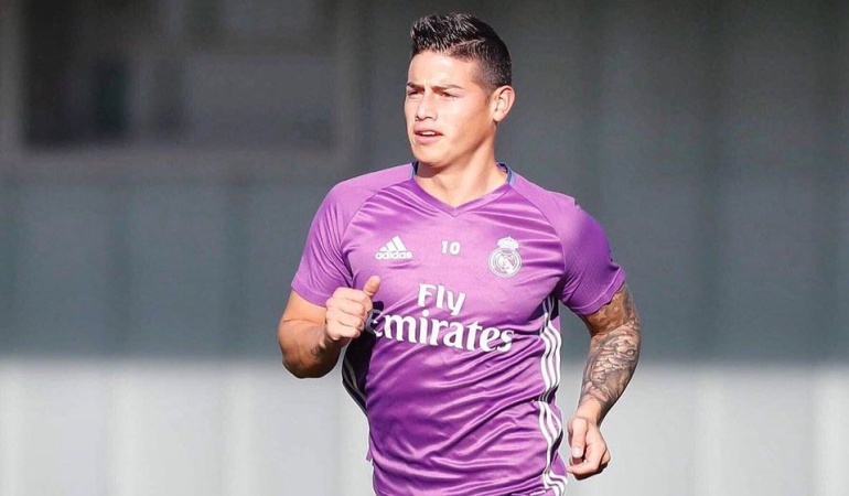 James Rodríguez Real Madrid trabajo pelota: James Rodríguez ya realiza trabajos con el balón en el Real Madrid