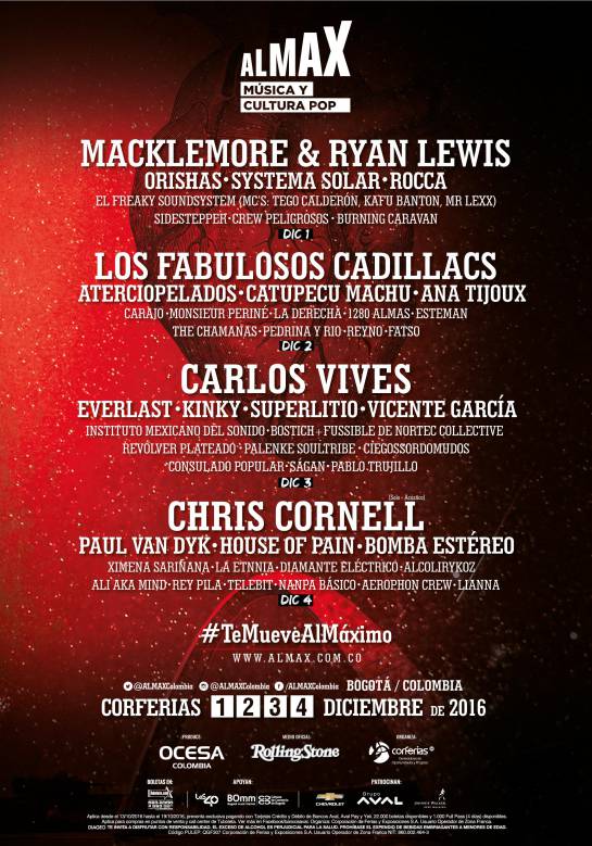 Revelan el cronograma de los artistas para ALMAX Revelan el cronograma de los artistas para ALMAX