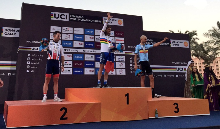 Peter Sagan bicampeón mundial de la ruta: Peter Sagan, bicampeón mundial de la ruta en Doha