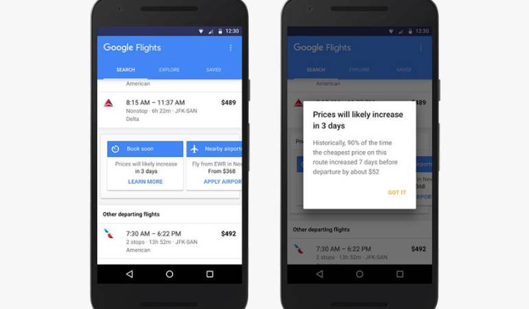 Pasajes baratos: Google Flights le avisa cuando los pasajes están baratos