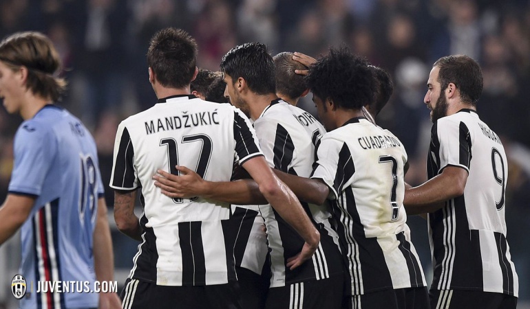 Cuadrado Muriel Sampdoria Juventus Copa Italia: Cuadrado jugó todo el partido y Muriel sumó minutos en goleada de Juventus a Sampdoria