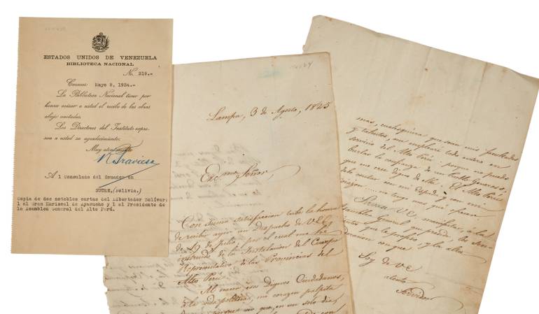 Casa de subastas en EE.UU. pone a la venta un número de artículos y cartas pertenecientes al Líbertador Bolívar.: Documentos relacionados con Simón Bolívar se subastan en Nueva York