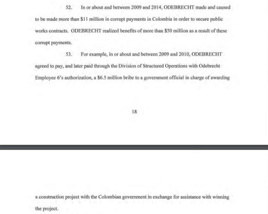 Sobornos de Odebrecht: Odebrecht habría pagado en Colombia 11 millones de dólares en sobornos entre 2009 y 2014 Sobornos de Odebrecht: Odebrecht habría pagado en Colombia 11 millones de dólares en sobornos entre 2009 y 2014