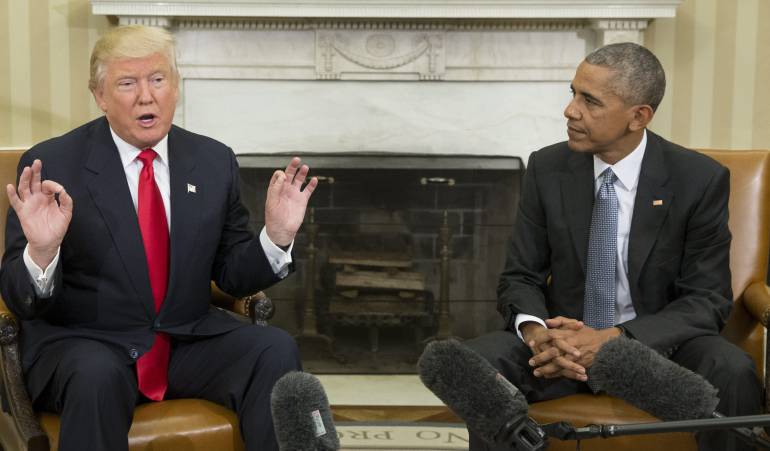 Cambio de mando en Estados Unidos, el empalme Trump - Obama: Obama y Trump se reunirán poco antes de la investidura para "tomar un café"