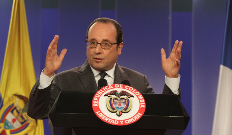 Hollande en Colombia: Desde Colombia Hollande critica a Trump sobre el cambio climático