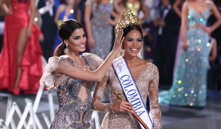 Andrea Tovar en Miss Universo: "Si Harvey comete un error saldré corriendo con la corona de regreso a Colombia” Andrea Tovar