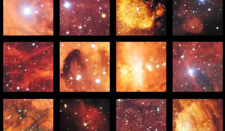 Foto nebulosa: Nebulosas zarpa de gato y langosta, en una foto de 2.000 millones de píxeles