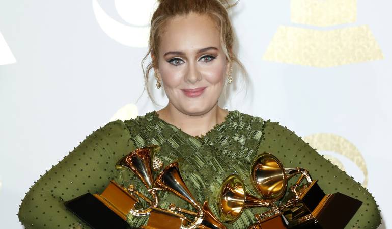 59 edición de los Grammy, Adele: Adele domina las principales categorías de los Grammy