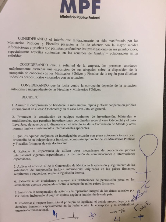 Sobornos Odebrecht: Terminó cumbre de fiscales en caso Odebrecht en Brasil Sobornos Odebrecht: Terminó cumbre de fiscales en caso Odebrecht en Brasil